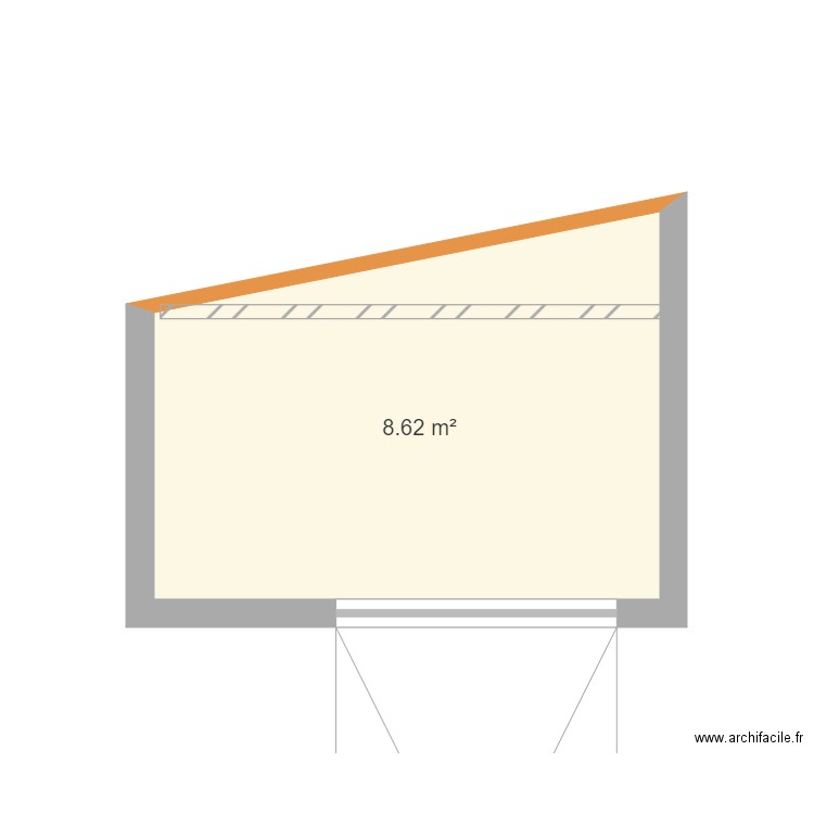 face. Plan de 0 pièce et 0 m2