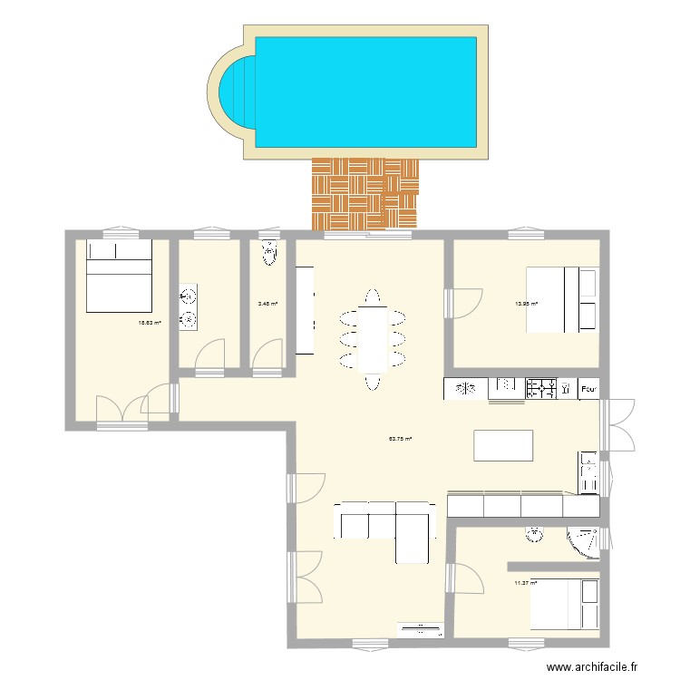 villa. Plan de 0 pièce et 0 m2