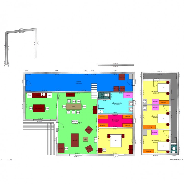 maison avec étage. Plan de 0 pièce et 0 m2