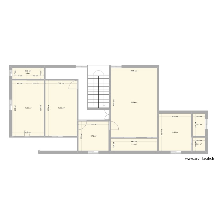 Plan DLA_MBOPPI_V2. Plan de 9 pièces et 92 m2