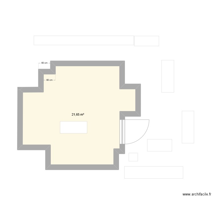 Labo de Biochimie Pièce 2. Plan de 1 pièce et 22 m2