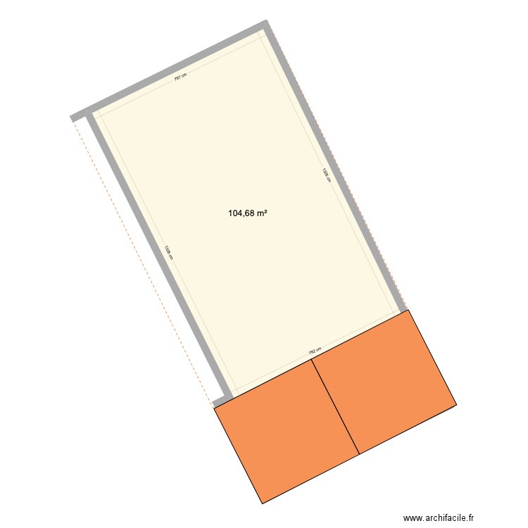 Pessac 1024. Plan de 3 pièces et 239 m2