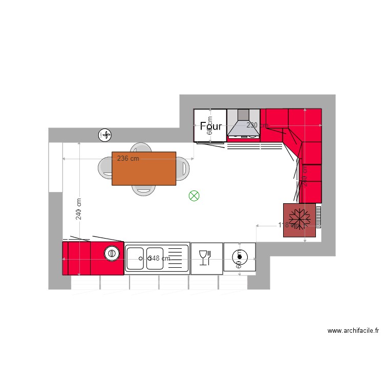 cuisine nana. Plan de 0 pièce et 0 m2