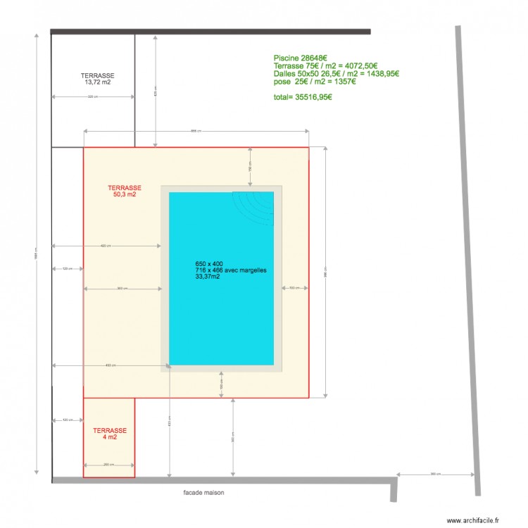 Piscine. Plan de 0 pièce et 0 m2