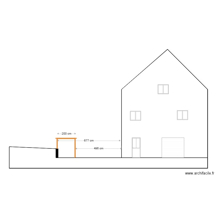 DP3 plan de coupe. Plan de 0 pièce et 0 m2