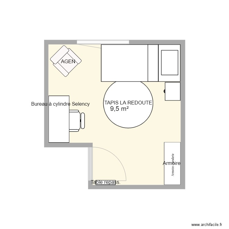 Bureau. Plan de 0 pièce et 0 m2