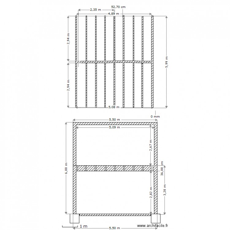 PLANCHER COUPE. Plan de 0 pièce et 0 m2