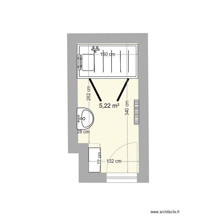 sdb Z plan. Plan de 0 pièce et 0 m2