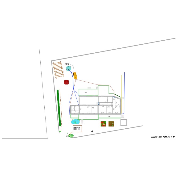 P saloncouloirdressing. Plan de 0 pièce et 0 m2