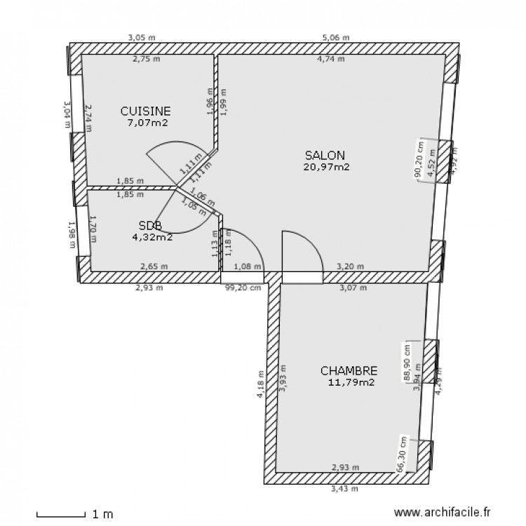 Appartement 1er étage. Plan de 0 pièce et 0 m2