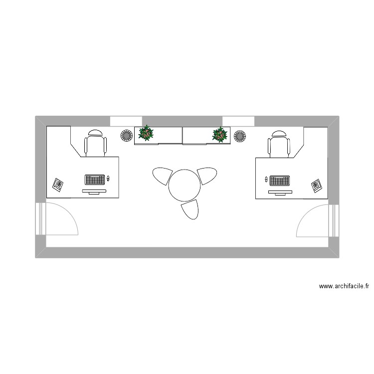 FUTURE BUREAU. Plan de 1 pièce et 21 m2