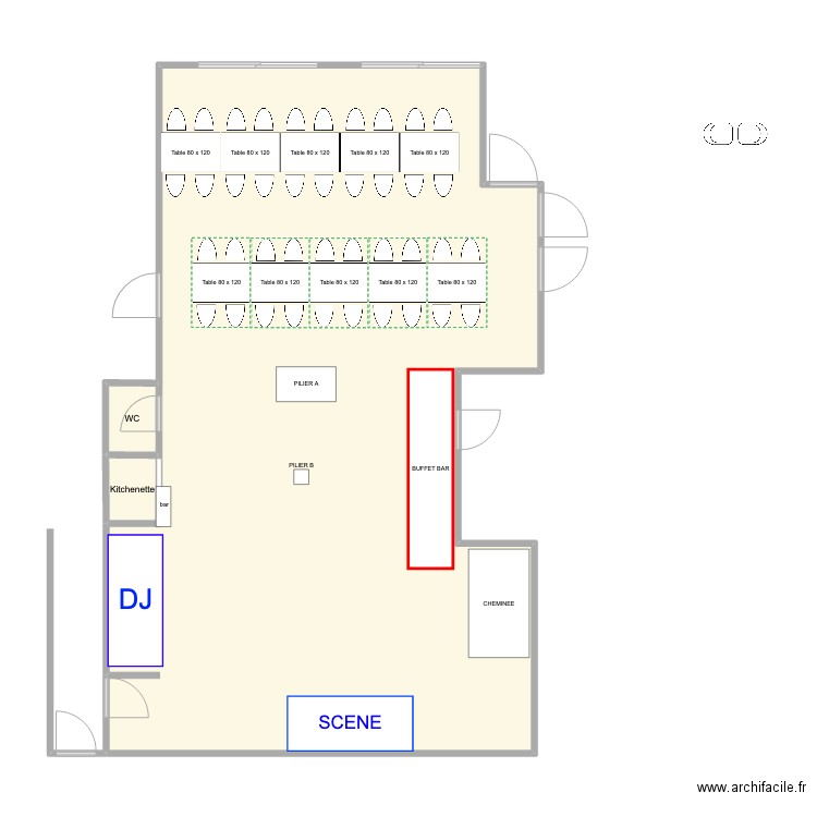 salleDestin. Plan de 0 pièce et 0 m2