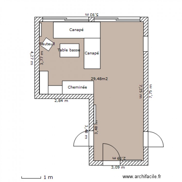 Salon. Plan de 0 pièce et 0 m2