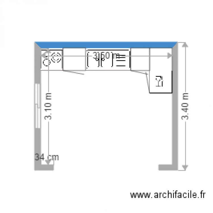 Cuisine. Plan de 0 pièce et 0 m2