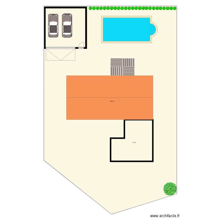 Maison plan de masse. Plan de 0 pièce et 0 m2