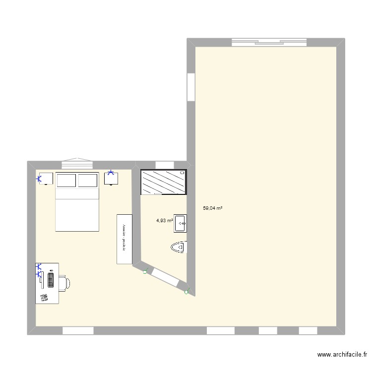 appartement 70m2. Plan de 0 pièce et 0 m2