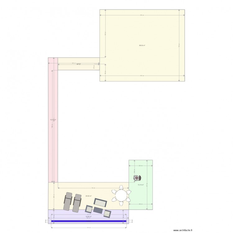 terrasse. Plan de 0 pièce et 0 m2