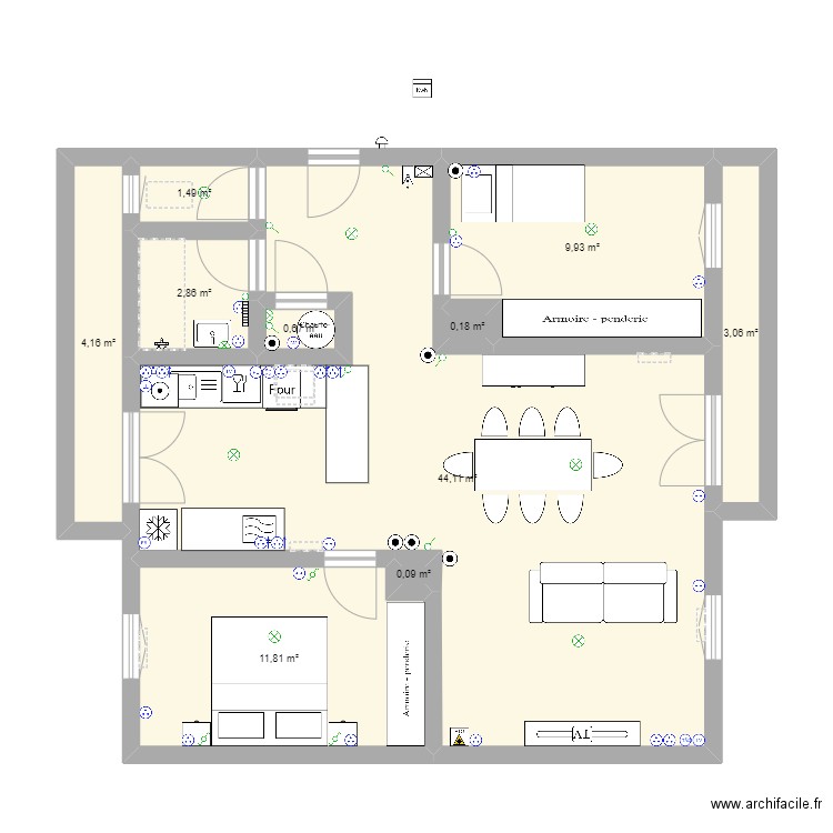 Appartement. Plan de 0 pièce et 0 m2