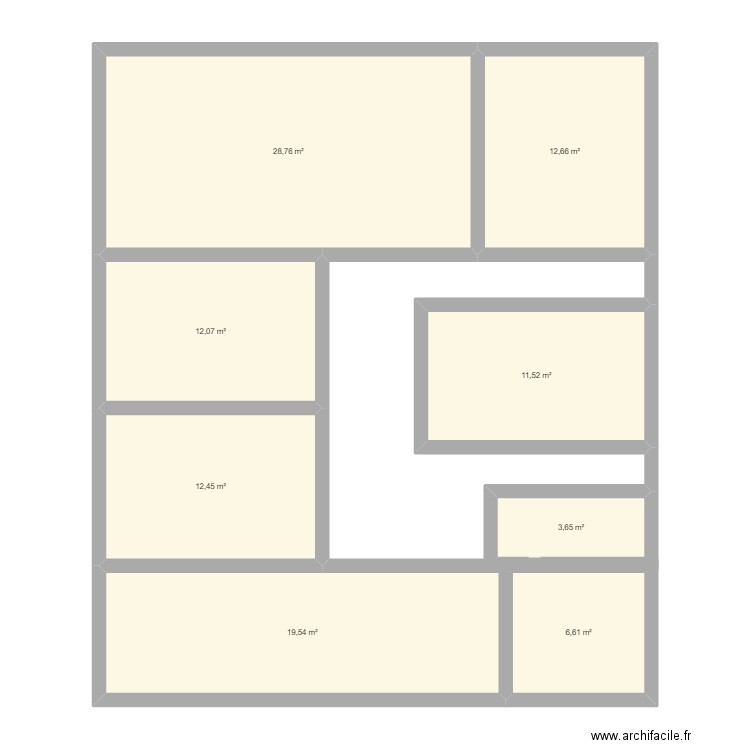 Spa. Plan de 8 pièces et 107 m2