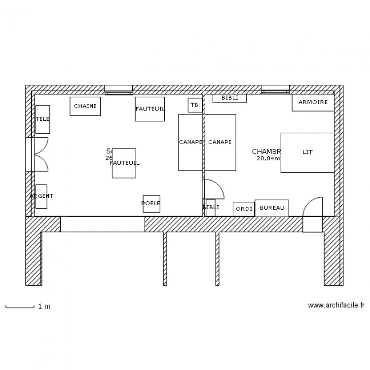 LA ROCHE EXTENSION RDC DETAIL. Plan de 0 pièce et 0 m2