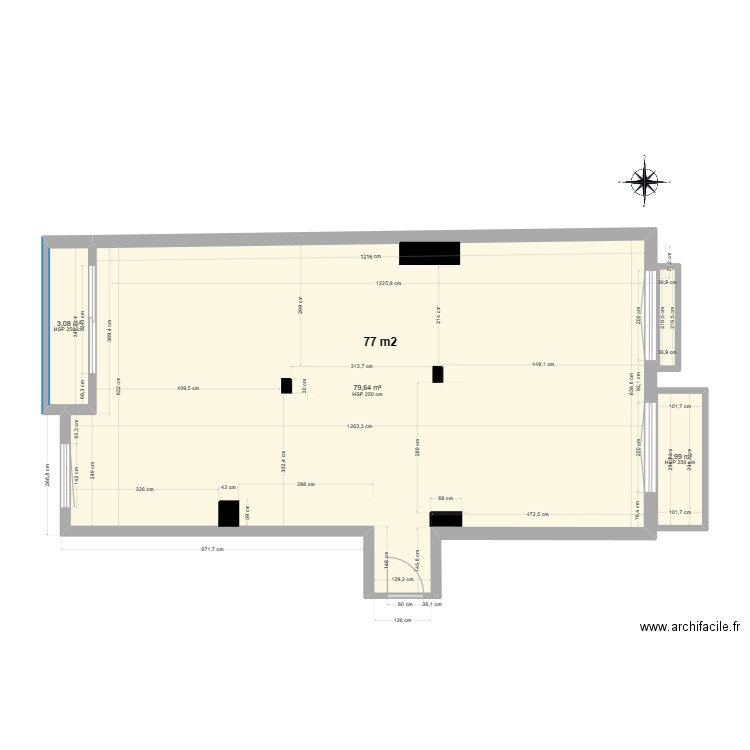 JOHANNA BRUT. Plan de 4 pièces et 87 m2