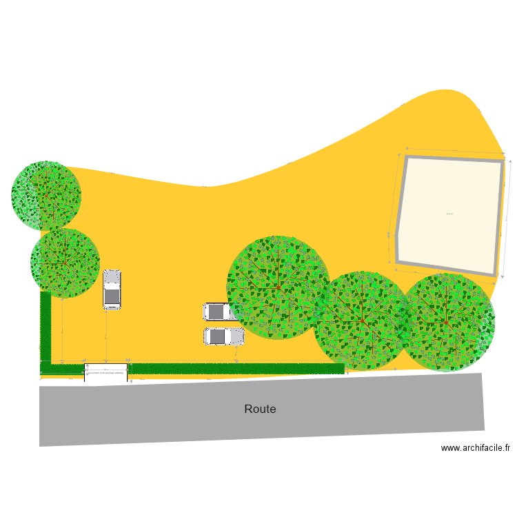 Plan de masse Perville. Plan de 0 pièce et 0 m2