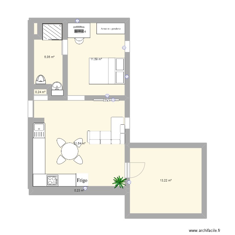 METZ 2024. Plan de 6 pièces et 52 m2