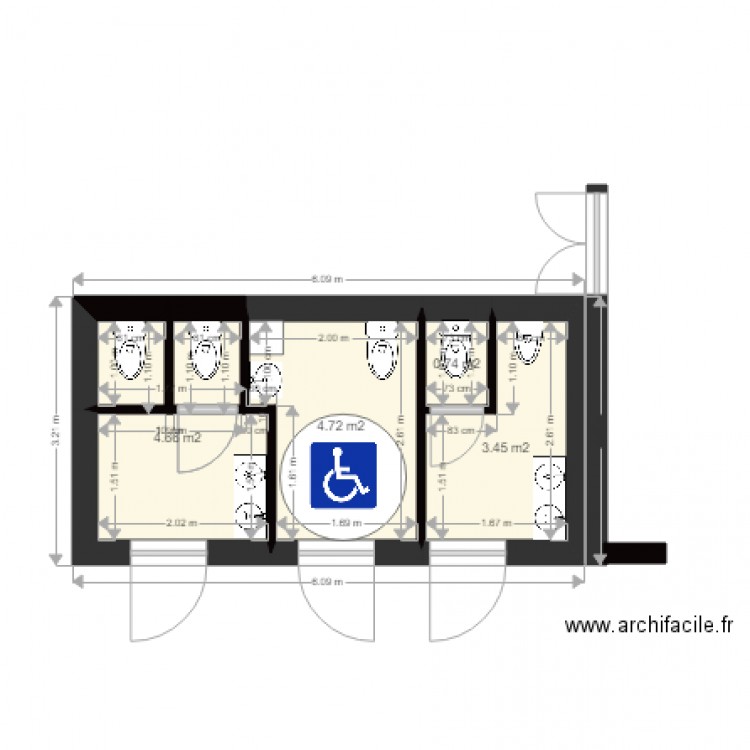 WC scolaires 2. Plan de 0 pièce et 0 m2