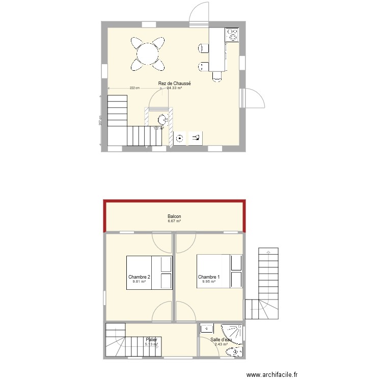 Maison réhabilitée. Plan de 0 pièce et 0 m2