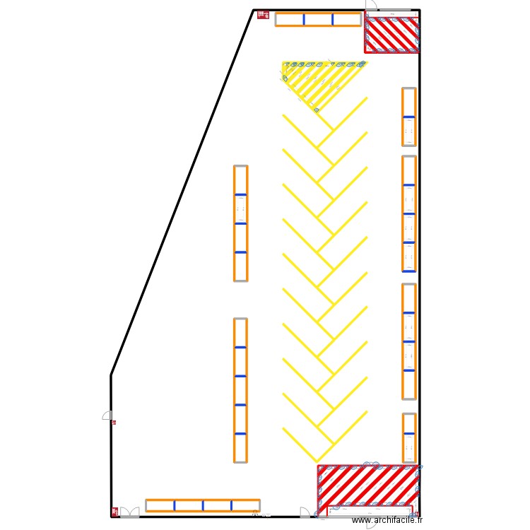 PLAN ENTREPOT. Plan de 53 pièces et 152 m2