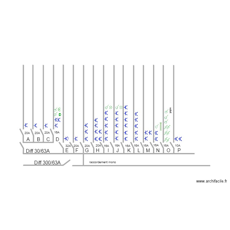 schéma unifilaire Noel . Plan de 0 pièce et 0 m2