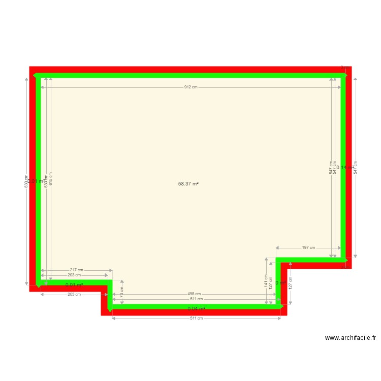 fond mur maison R1. Plan de 0 pièce et 0 m2