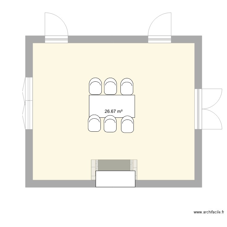 salle a manger - Plan dessiné par So Blonde