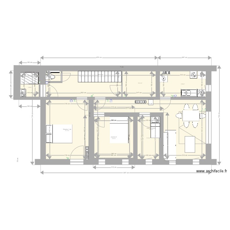 CHANTELAC PRUNIERES RDC 2. Plan de 0 pièce et 0 m2