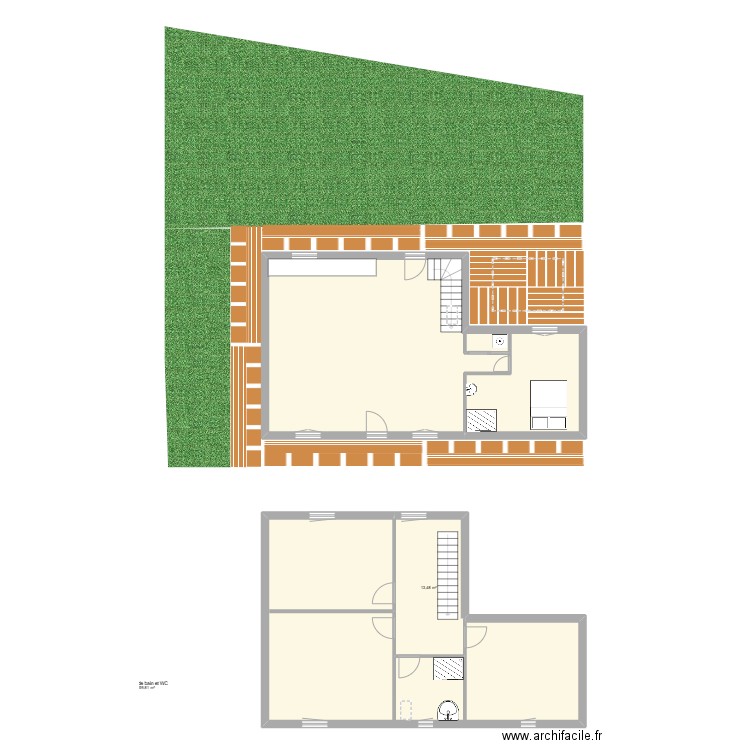 robert 1. Plan de 3 pièces et 139 m2