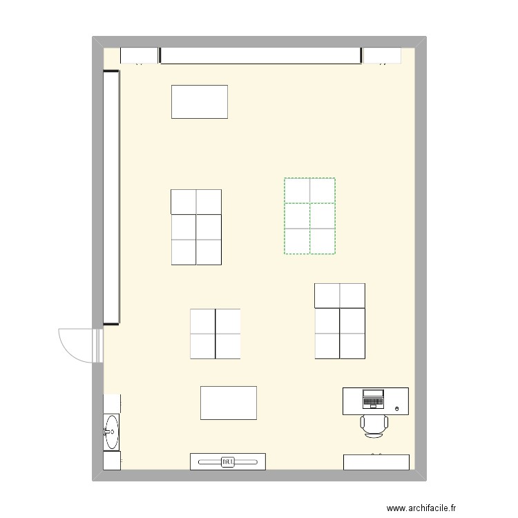 Chalais 6H 2024-2025. Plan de 1 pièce et 74 m2