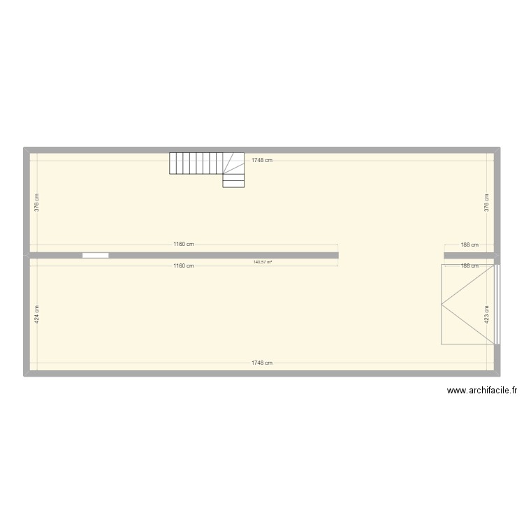 Project construction Dordogne . Plan de 1 pièce et 141 m2