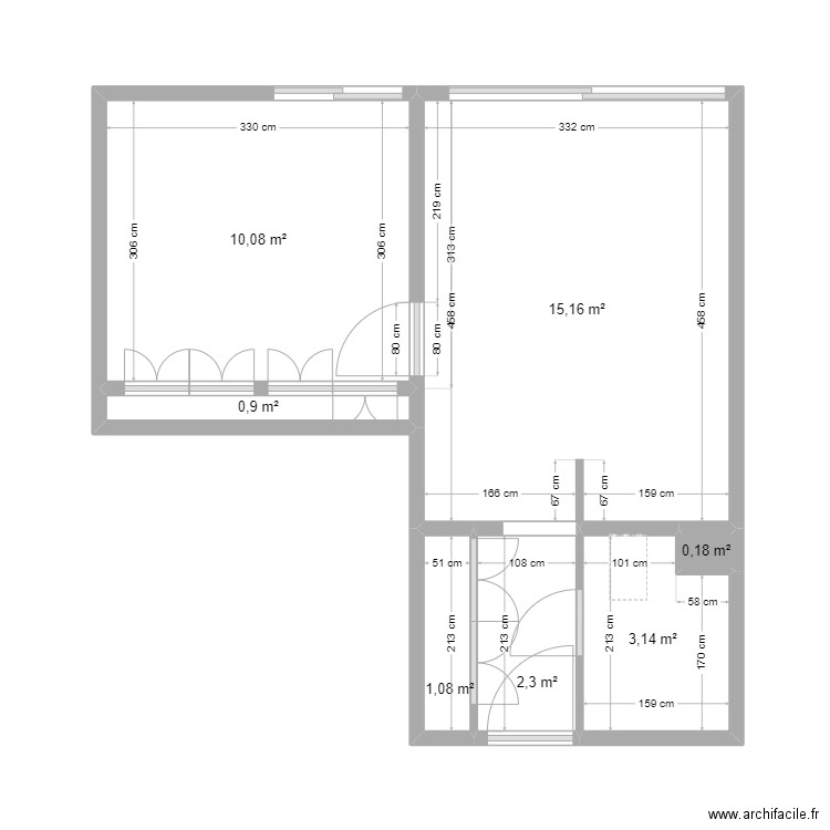 appartement Nimes T2. Plan de 7 pièces et 33 m2