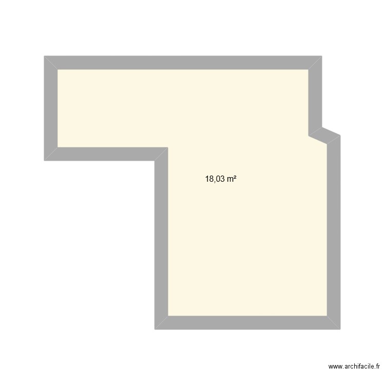 Paul Saunière. Plan de 1 pièce et 18 m2