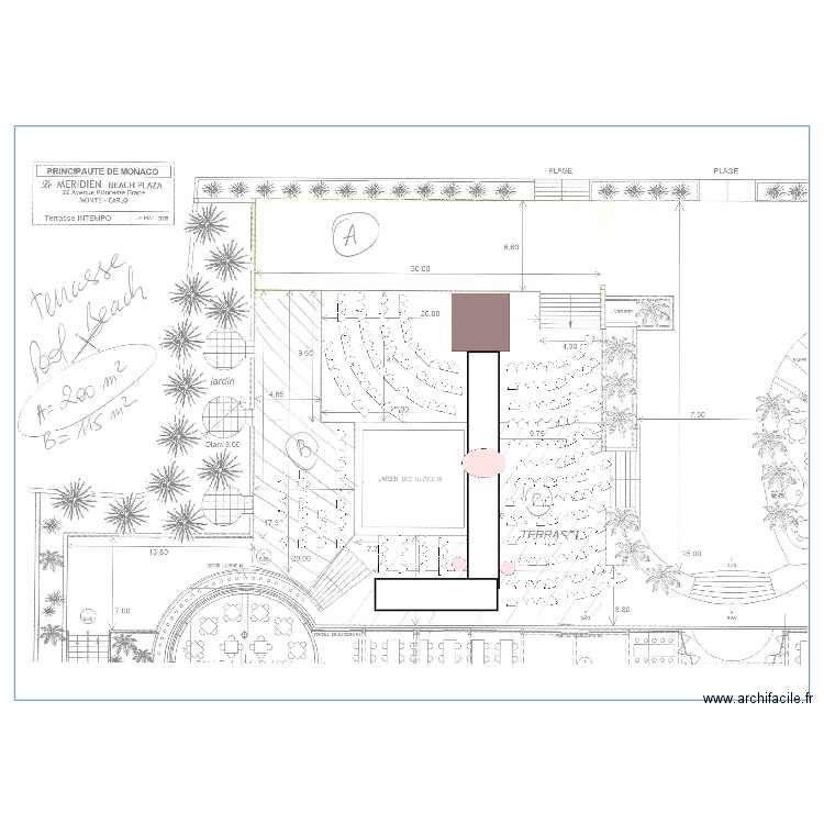 meridien terrasse. Plan de 0 pièce et 0 m2