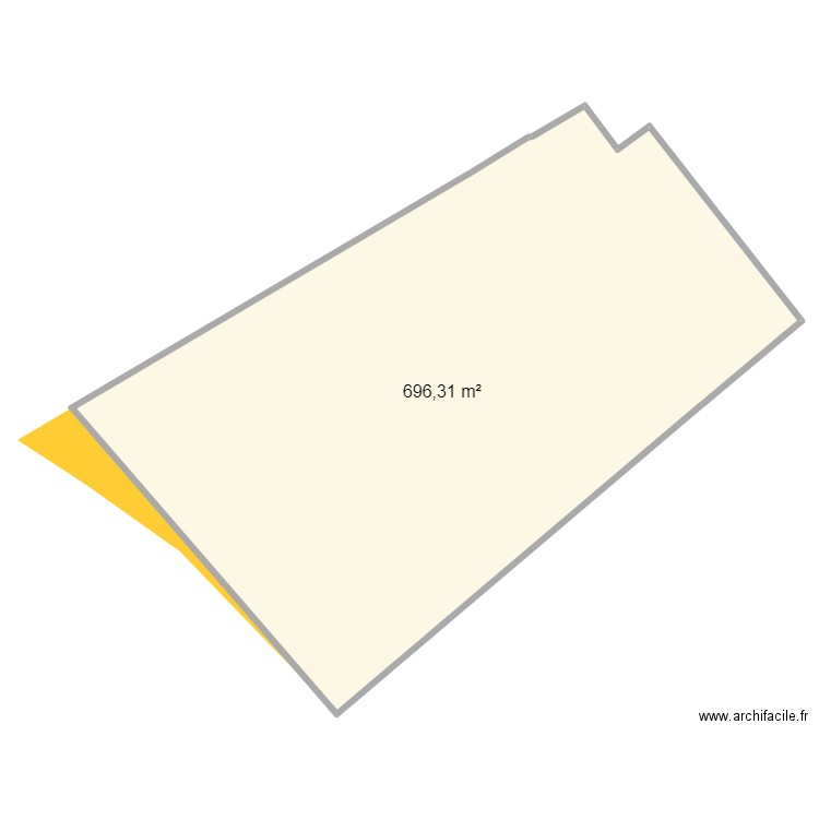 Jardin. Plan de 1 pièce et 696 m2