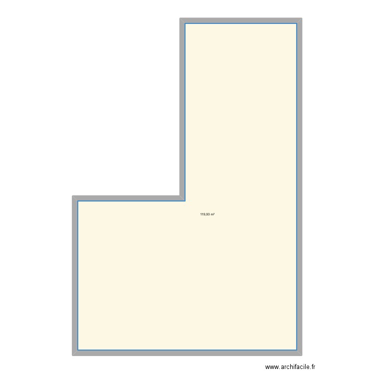 Plan maison L. Plan de 1 pièce et 120 m2