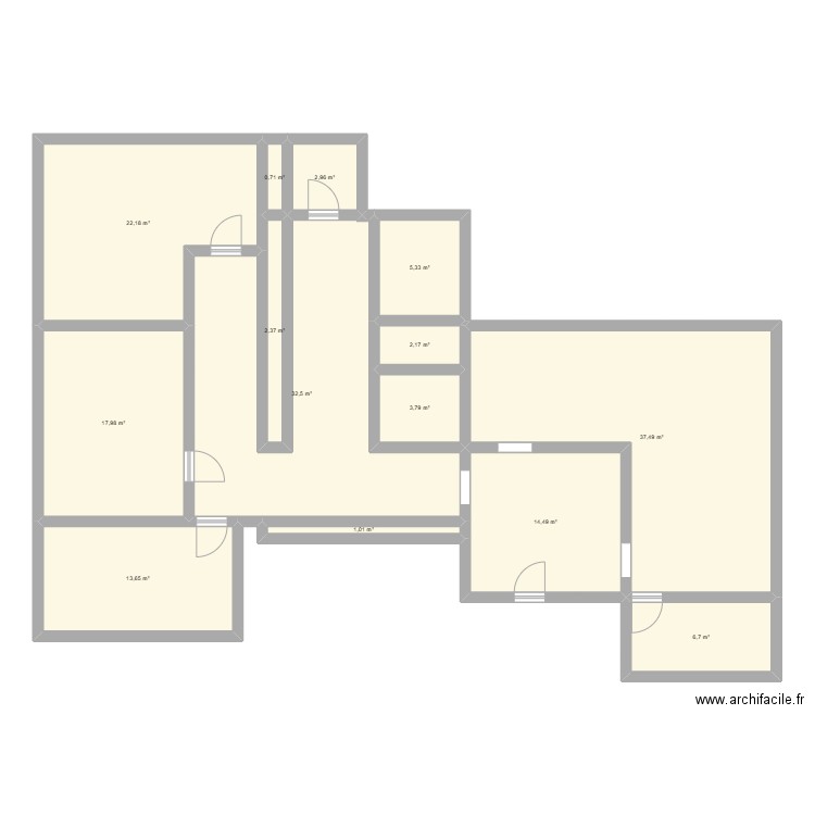 New 2. Plan de 14 pièces et 163 m2