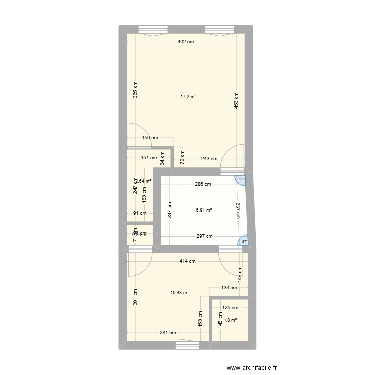 12 BOULEGON   VIDE. Plan de 6 pièces et 40 m2