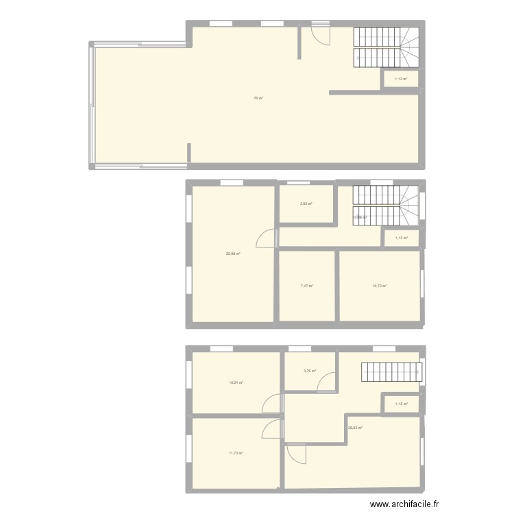 test 2. Plan de 13 pièces et 186 m2