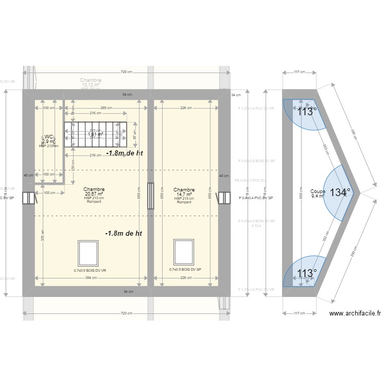 ML24008717 . Plan de 18 pièces et 173 m2