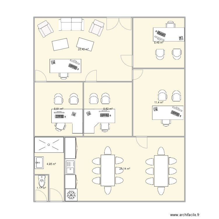 bureaux. Plan de 0 pièce et 0 m2