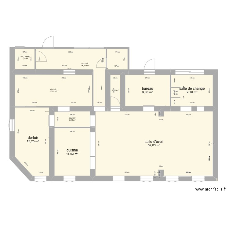 plan bon. Plan de 14 pièces et 276 m2