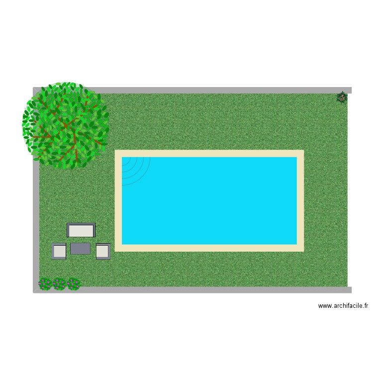 jardin. Plan de 0 pièce et 0 m2