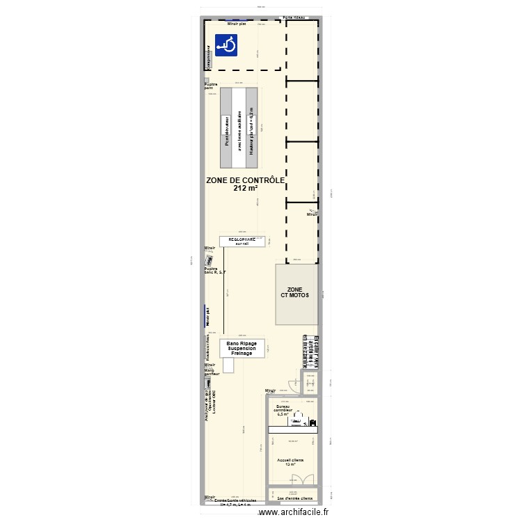 CCT mixte VL/CL LBI ROUBAIX Contrôle Technique 59LBRO. Plan de 4 pièces et 235 m2